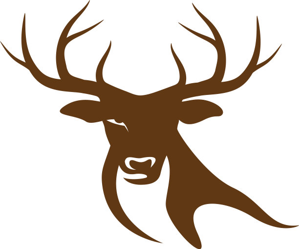 鹿角插图标志图片下载