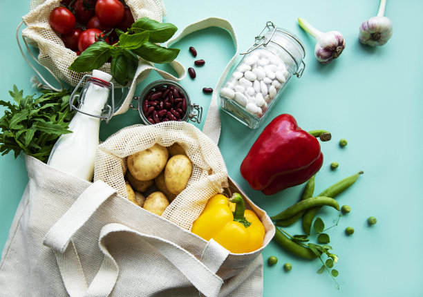 新鲜蔬菜生态棉袋图片下载