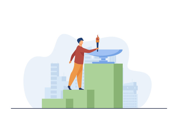 手持奥运圣火的男子图片下载