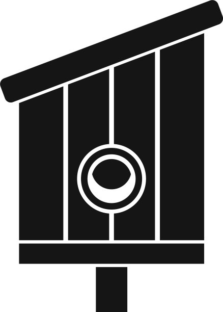 夏季鸟屋图标简约风格图片下载