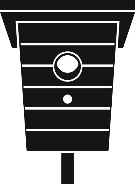 户外鸟屋图标简约风格图片下载