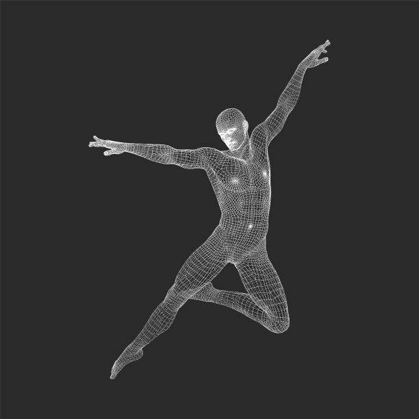 一个人摆着姿势，跳着一个舞者的剪影图片下载