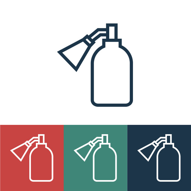 带有灭火器的线性矢量图标图片下载