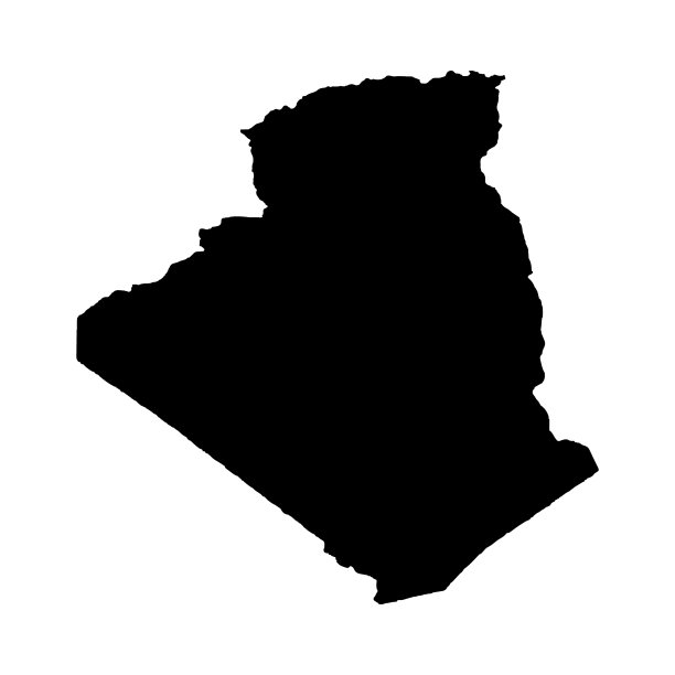 地图阿尔及利亚国家和首都孤立图片下载