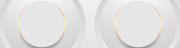 灰色圆圈与橙色光抽象的技术横幅设计图片下载