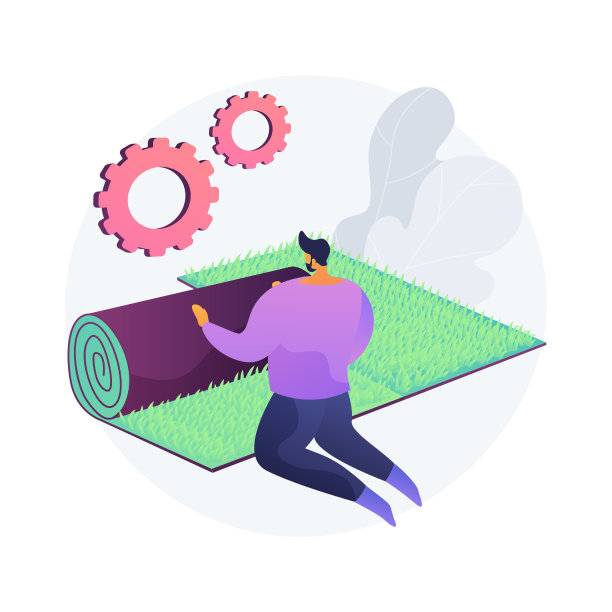 草坪修理抽象概念矢量插图。图片下载