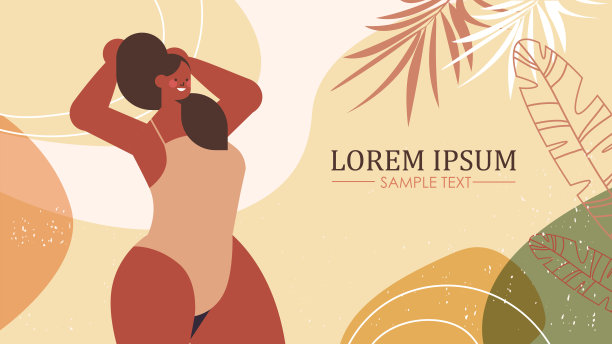 苗条健美的女孩在内衣美丽的女人站立姿势爱你的身体概念水平图片下载