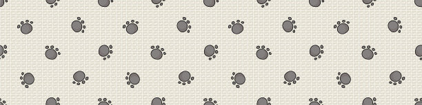 手画可爱的灰色小狗狗爪子无缝图片下载