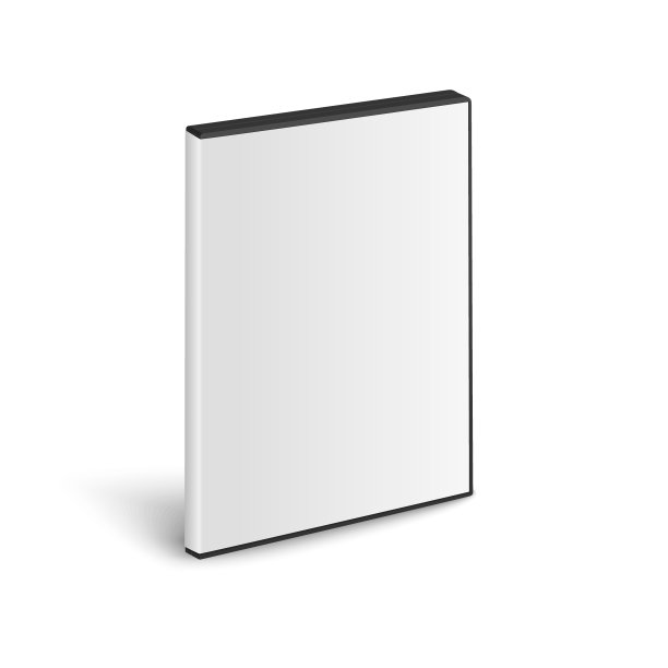 矢量3d现实的封面盒CD, DVD特写孤立在白色背景。为模型设计模板。CD包装复制空间图片下载