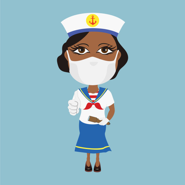 黑色女性可爱的水手面具和手套图片下载