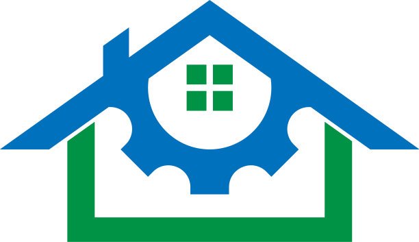 组合齿轮和财产标志图标图片下载