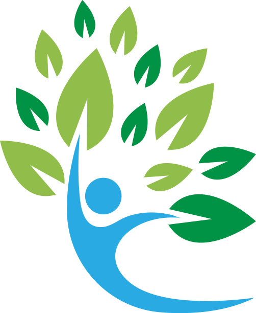 绿叶标志图标社区设计关怀图片下载