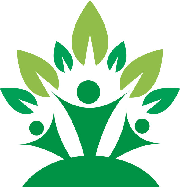 绿叶标志图标社区设计关怀图片下载