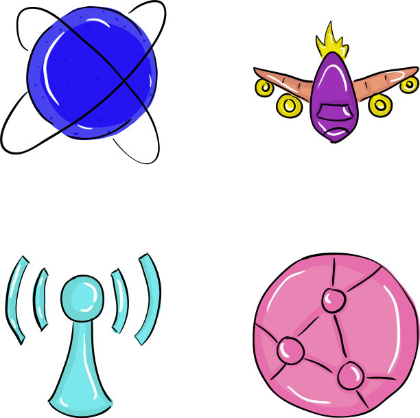 紧凑的空间和科学涂鸦包图片下载