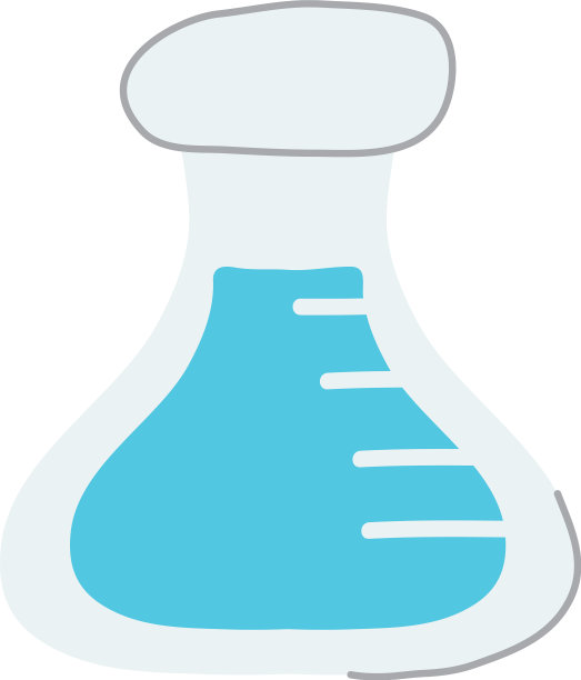 化学烧瓶图标平坦风格图片下载