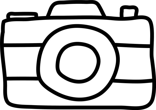 摄影相机图标线条风格图片下载