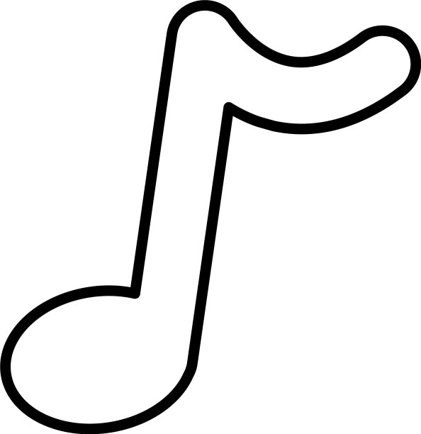 音乐音符图标线条风格图片下载