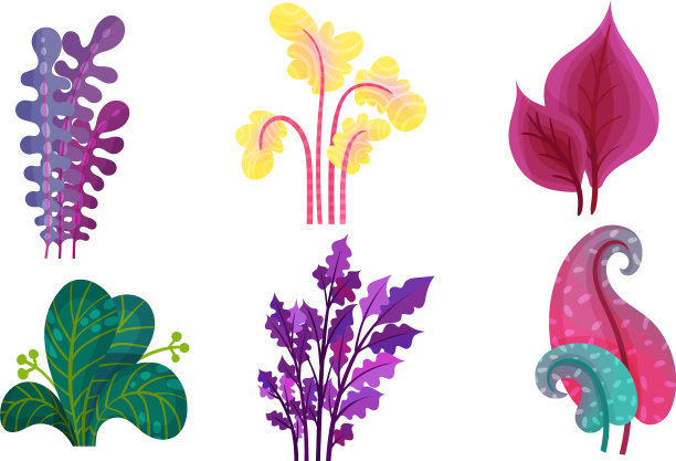 具有奇特形状和颜色的抽象植物图片下载