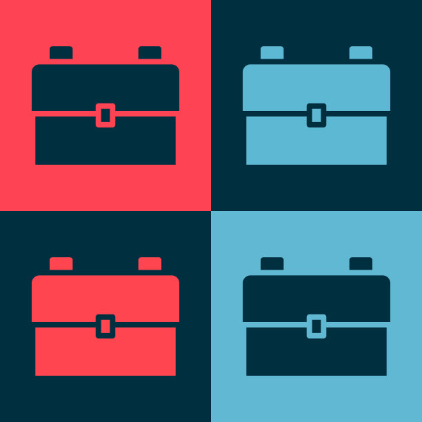 流行艺术学校背包图标孤立的颜色图片下载