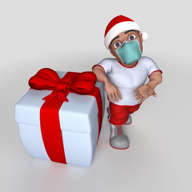 3D卡通体育人物在面具图片下载