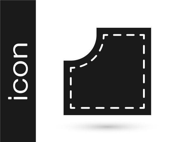 灰色缝纫图案图标孤立在白色上图片下载