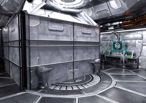 3D插图科幻飞船图片下载