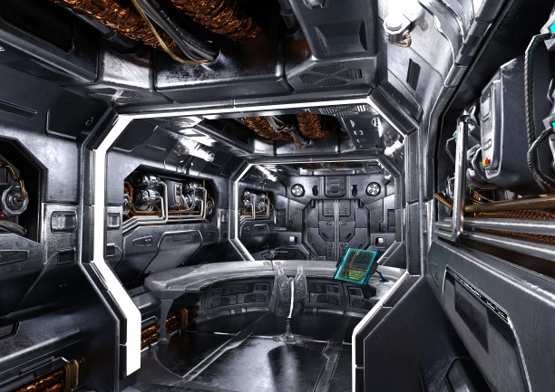 3D插图科幻飞船图片下载