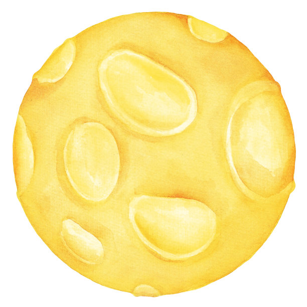 月亮,水彩图片下载