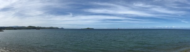 埃拉海滩全景，莫尔兹比港，巴布亚新几内亚图片下载