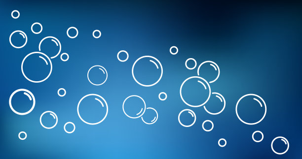 深蓝色带气泡抽象模糊图片下载
