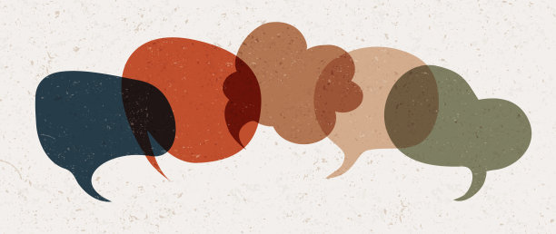 彩色气泡。通信的概念。彩色的云。说话-讨论-聊天。符号说话和交流。友谊和对话多元文化。社交网络图片下载