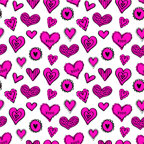 无缝的心pattern-12图片下载