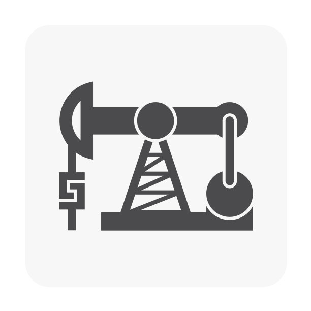 白色的石油钻塔图标图片下载