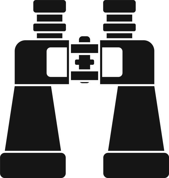 双筒望远镜图标简约风格图片下载