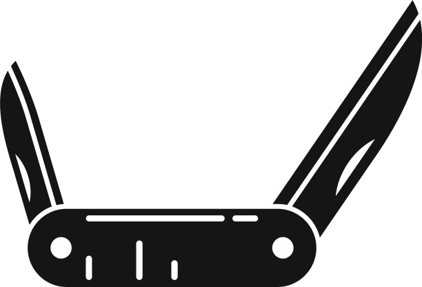 登山刀图标风格简单图片下载