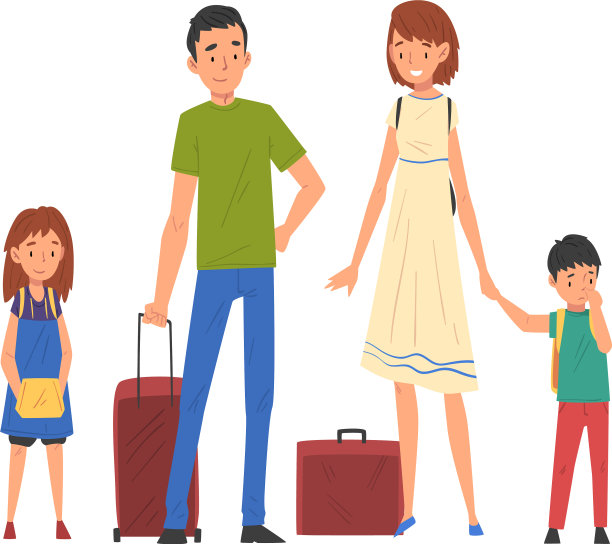 快乐的家庭旅行度假父亲图片下载