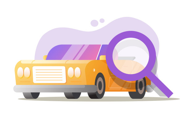 汽车服务车汽车检测检测矢量平面卡通插图，汽车汽车诊断概念，诊断分析审查或监控扫描技术现代图片下载
