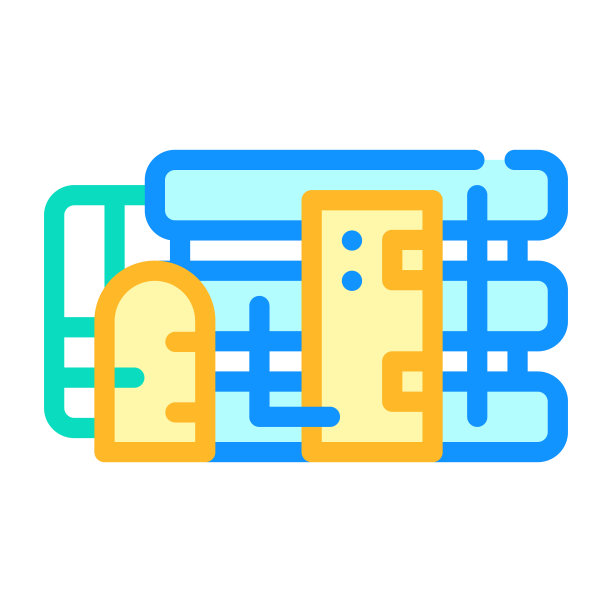 过滤系统提供彩色图标矢量插图图片下载