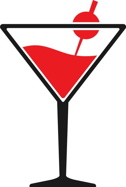 鸡尾酒酒精饮料图标上的白色背景图片下载
