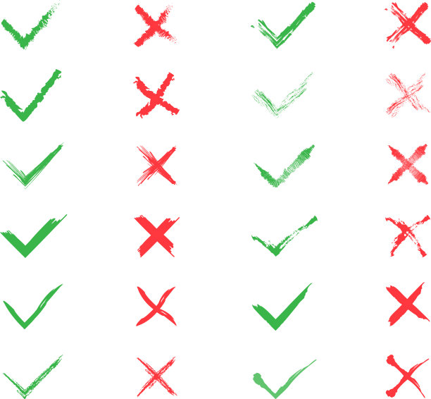 勾和交叉设置不同的笔刷图片下载