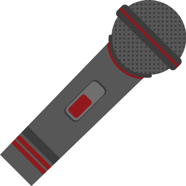 平面风格的无线麦克风上的白色背景图片下载