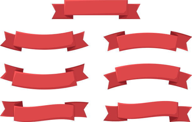 将红丝带设置成扁平样式图片下载