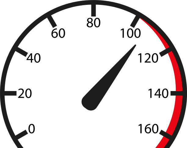 速度计的颜色图标在平坦的风格图片下载