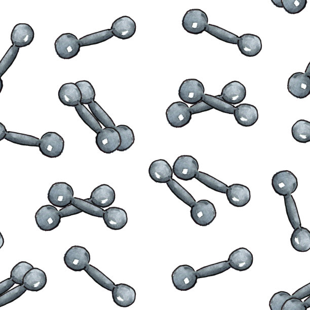 无缝模式与简单的哑铃图片下载
