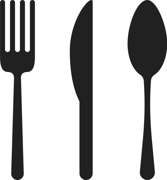 刀叉和勺子图标孤立在白色图片下载