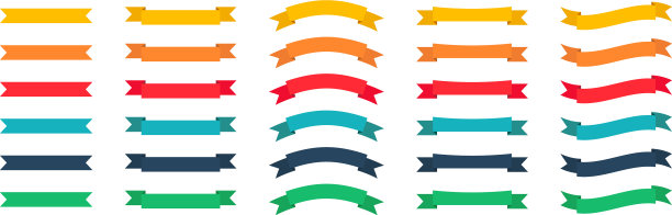 丝带图标隔离横幅彩色横幅图片下载
