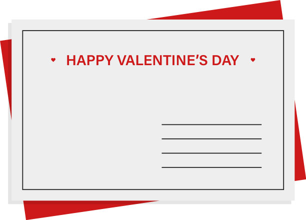 情人节快乐的信或明信片图片下载