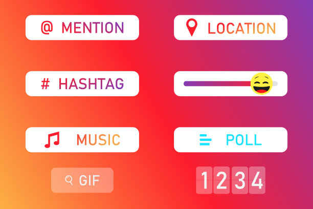 设置社交媒体标志、地点和话题提图片下载