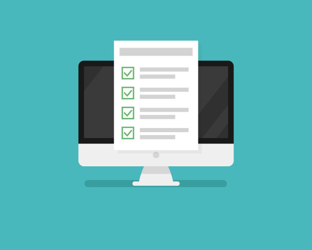 计算机和应用或测试与核对表图片下载