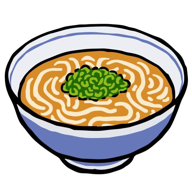 乌冬糕的插画:像木刻版画一样的插画图片下载